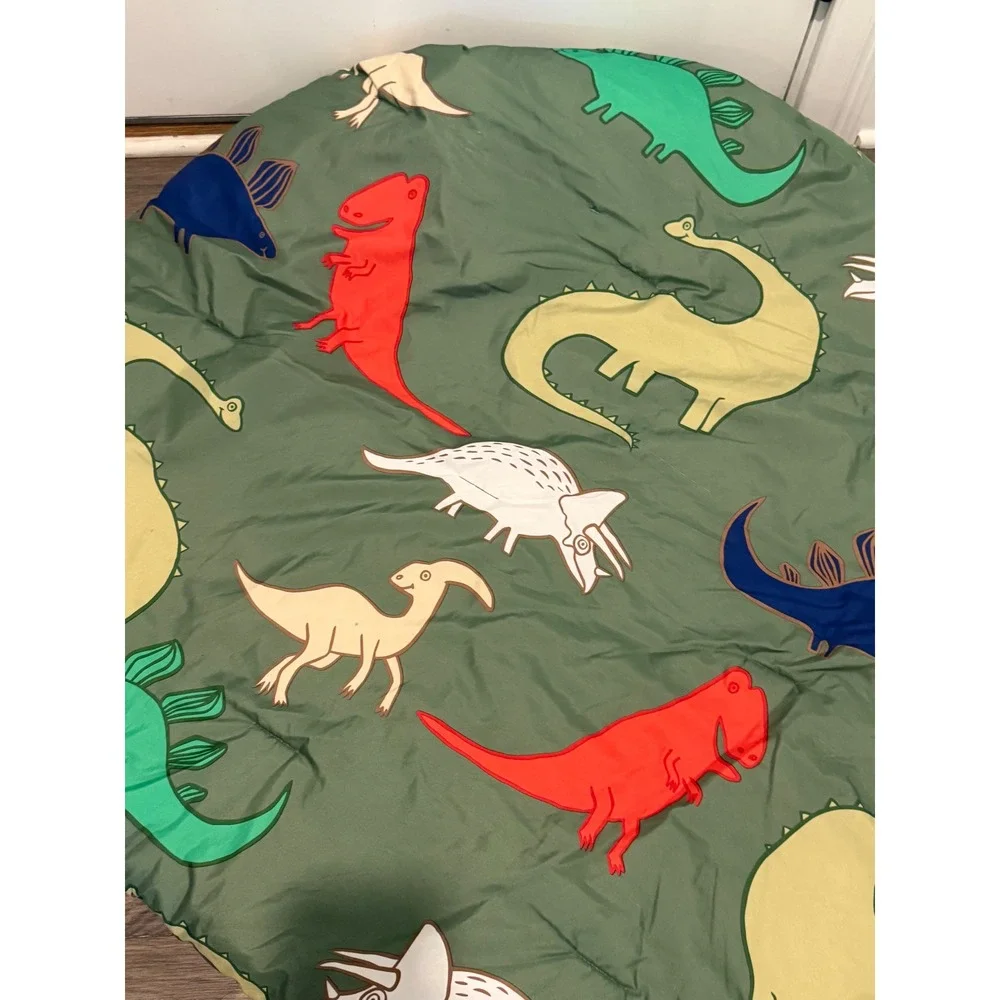 Target Pillowfort Dinosaur Comforter‎ Full/Queen Green EUC